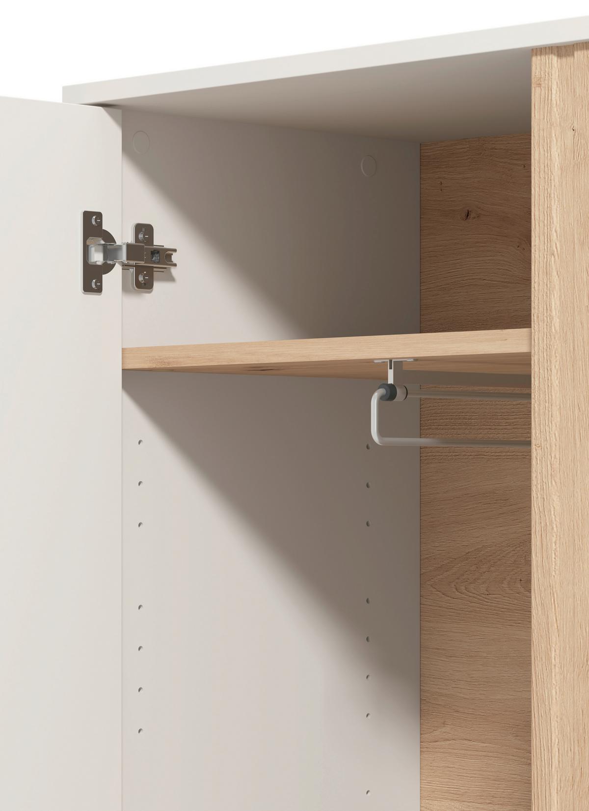 Előszobaszekrény Belfort - kasmírszínű/Artisan tölgy, Modern, faalapú anyag (59,5/192,5/40cm)