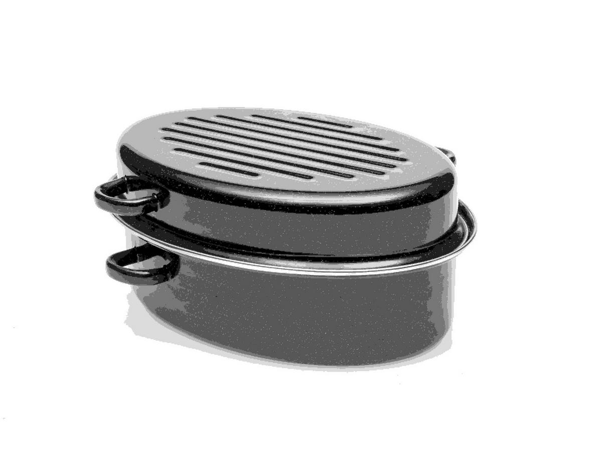 Pekač Oval - črna, Basics, kovina (32cm) - GSW