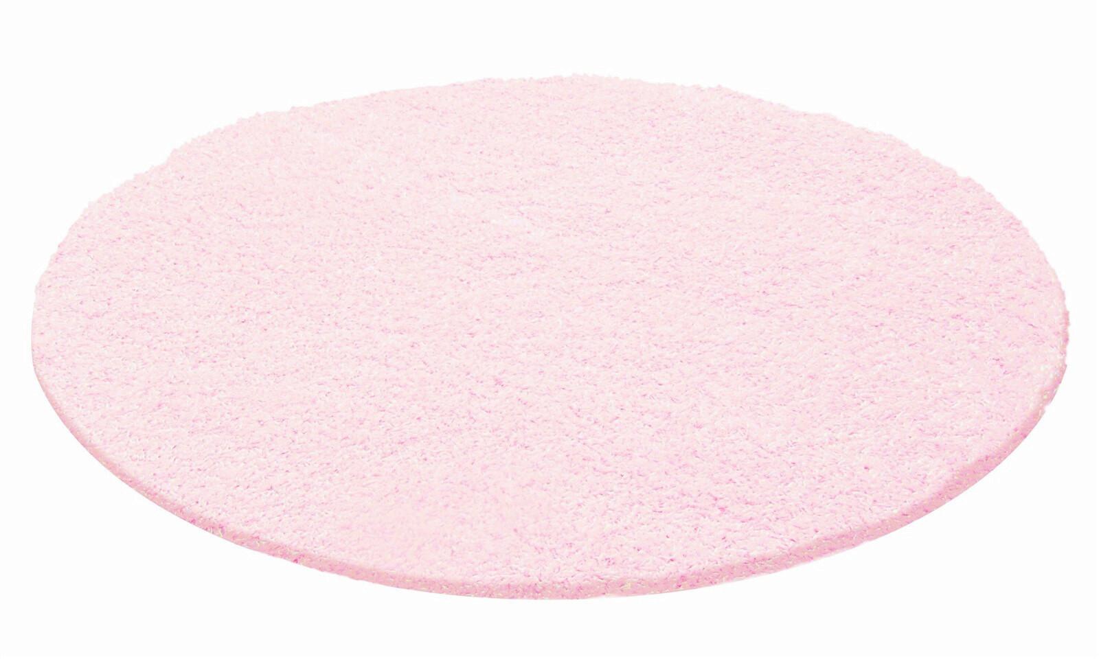 Hochflorteppich Life Rosa Ø ca. 200cm - Rosa, KONVENTIONELL, Textil (200/200cm) - Novel
