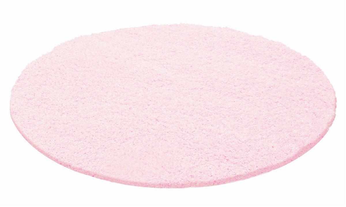 Hochflorteppich Life Rosa Ø ca. 200cm - Rosa, KONVENTIONELL, Textil (200/200cm) - Novel