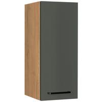 Küchenoberschrank Easytouch Grün - Eichefarben/Schwarz, MODERN, Holzwerkstoff/Metall (30/72/35cm) - Nobilia