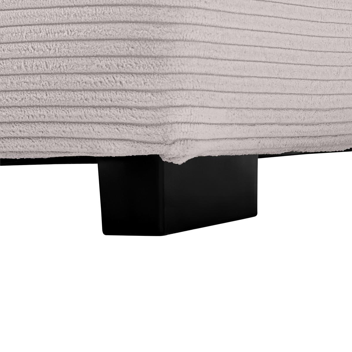 Ecksofa Pedro Rosa - Schwarz/Rosa, MODERN, Kunststoff/Textil (300/190cm) - Mömax