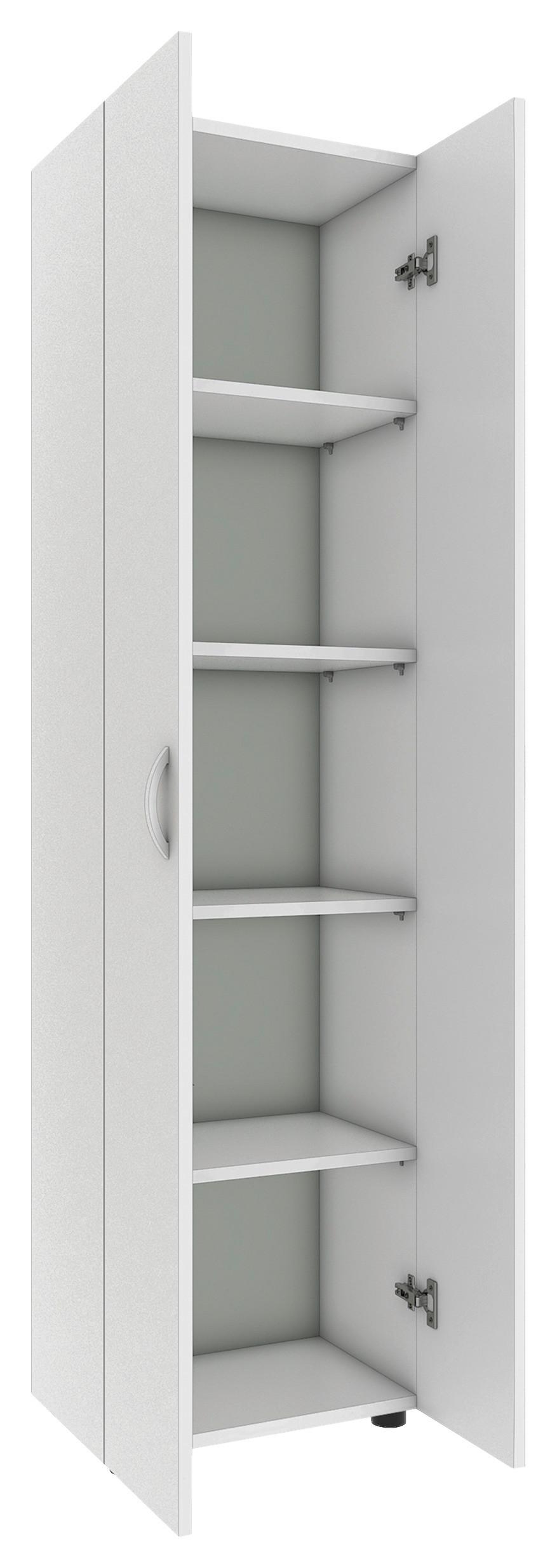 Pisarniška Omara Ulas 5, Bela - bela, Moderno, leseni material (49/178/34cm) - MID.YOU