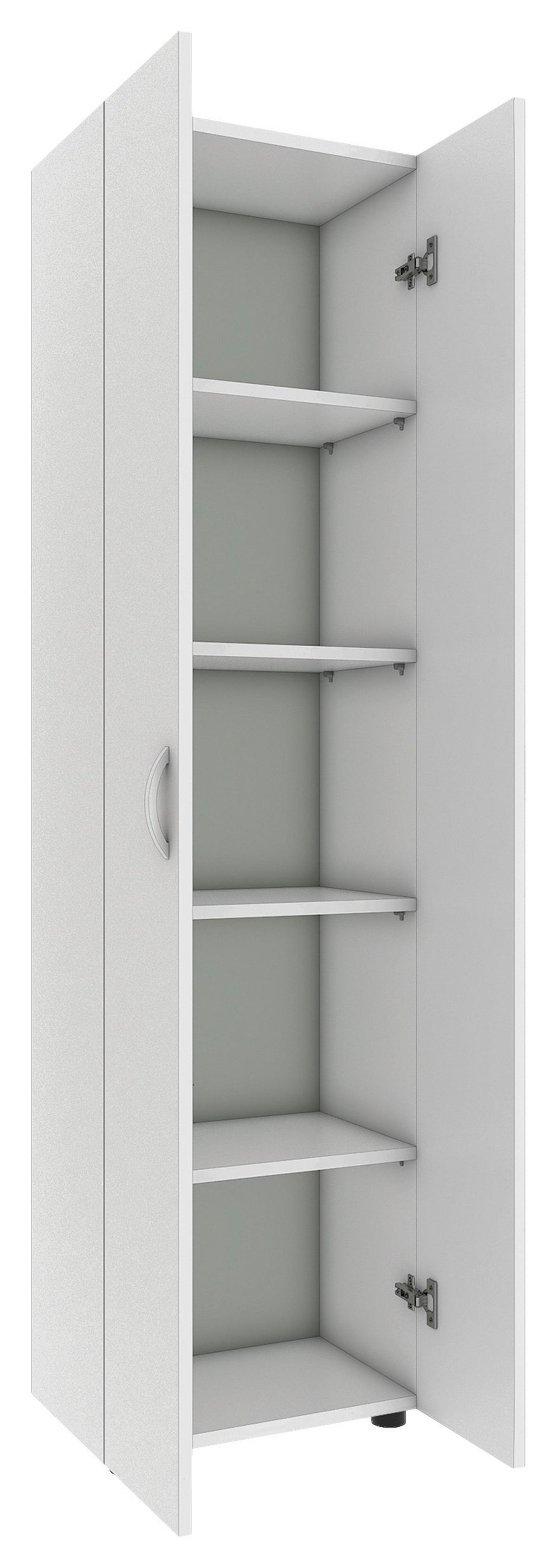 Pisarniška Omara Ulas 5, Bela - bela, Moderno, leseni material (49/178/34cm) - MID.YOU