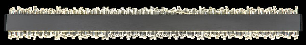 Led Zidna Svjetiljka Stalagmita - siva/prozirno, Design, metal/plastika (70,5/8/4cm) - Globo