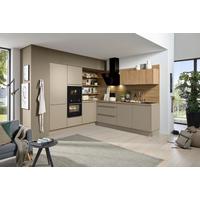 Eckküche Velutto/Manhattan ohne Geräte, ohne Zubehör - Edelstahlfarben/Eichefarben, MODERN, Holzwerkstoff/Metall (248,2/276,6cm) - Nolte Küchen