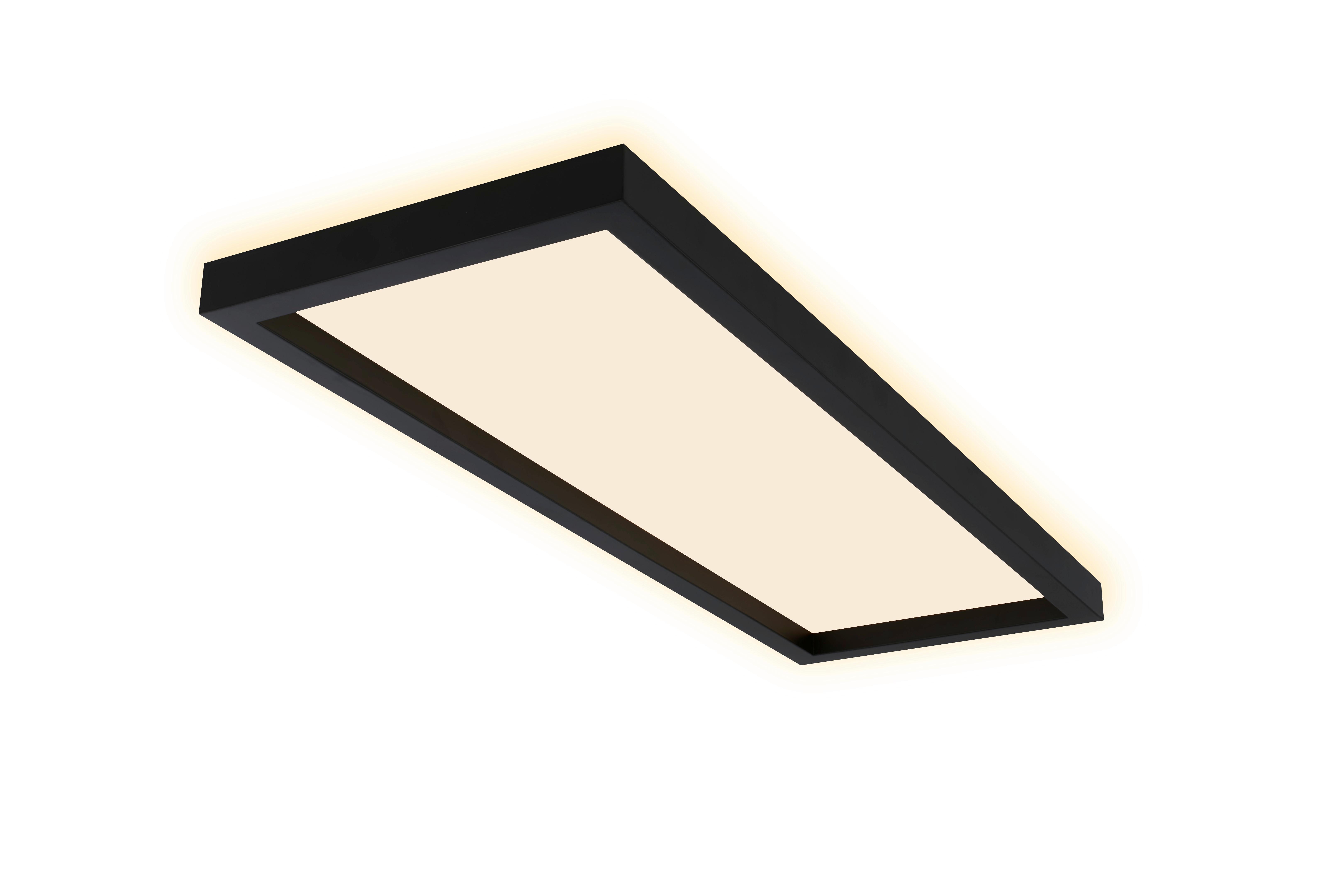 LED-Paneel Cadre Schwarz max. 22 Watt - Schwarz, Basics, Kunststoff (58,2/20,2/4,1cm) - Briloner