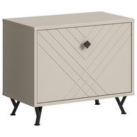 Sitzbank Notes ca. 60x50x35 cm Sandbeige - Beige, Design, Holzwerkstoff/Metall (60/50/35cm) - MID.YOU