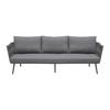 LOUNGEGARNITUR MILA - Dunkelgrau, MODERN, Textil/Metall (236/69/70cm) - Bessagi Garden