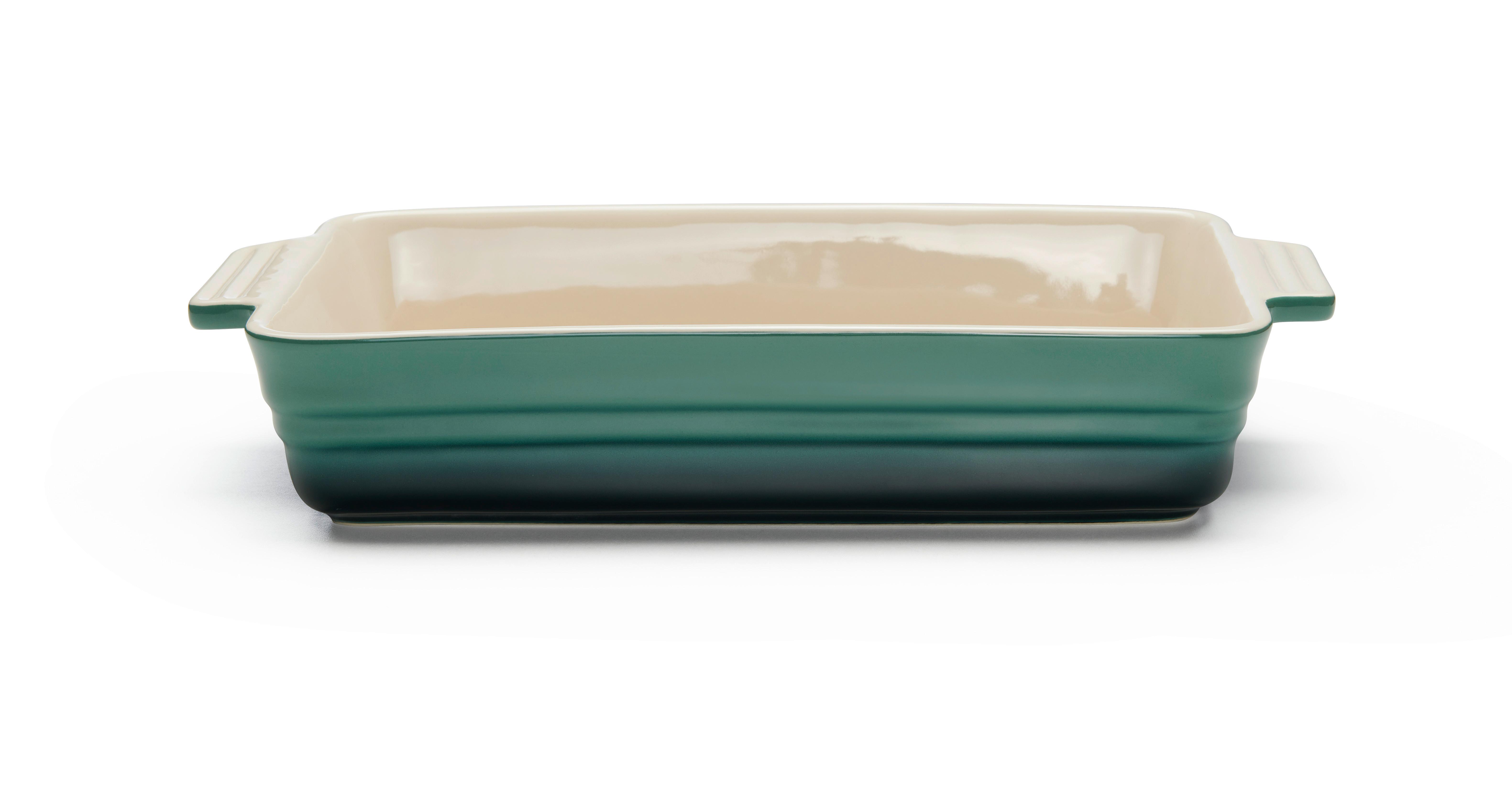 Auflaufform Elisa L Grün - Grün, Konventionell, Keramik (37,7/20,9/6,9cm) - Modern Living