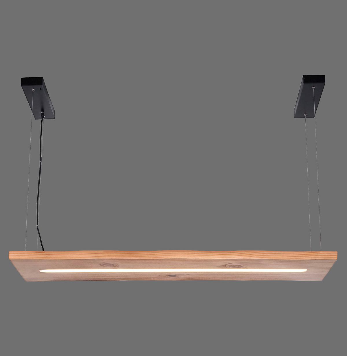 LAMPA WISZĄCA LED 2625-79 PALMA - kolor naturalny/czarny, Natur, tworzywo sztuczne/metal (120/30/120cm) - Paul Neuhaus