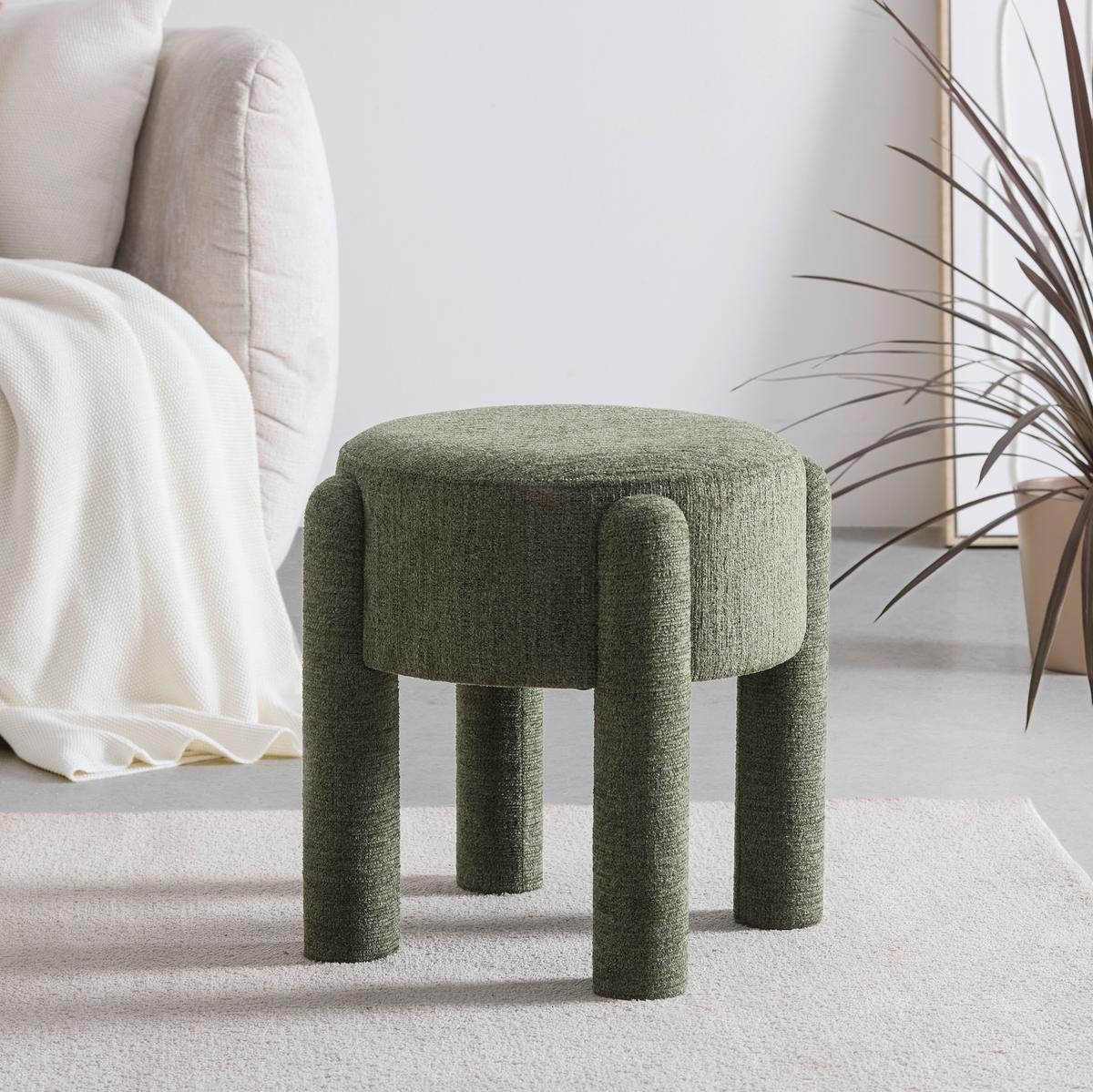 Tabure Leonie - zelena, Lifestyle, drvni materijal/tekstil (47/47/42cm) - Mömax