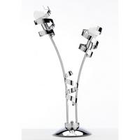 Tischleuchte Zoe Cromo Chromfarben max. 6 Watt - Chromfarben, Design, Metall (40/65cm)