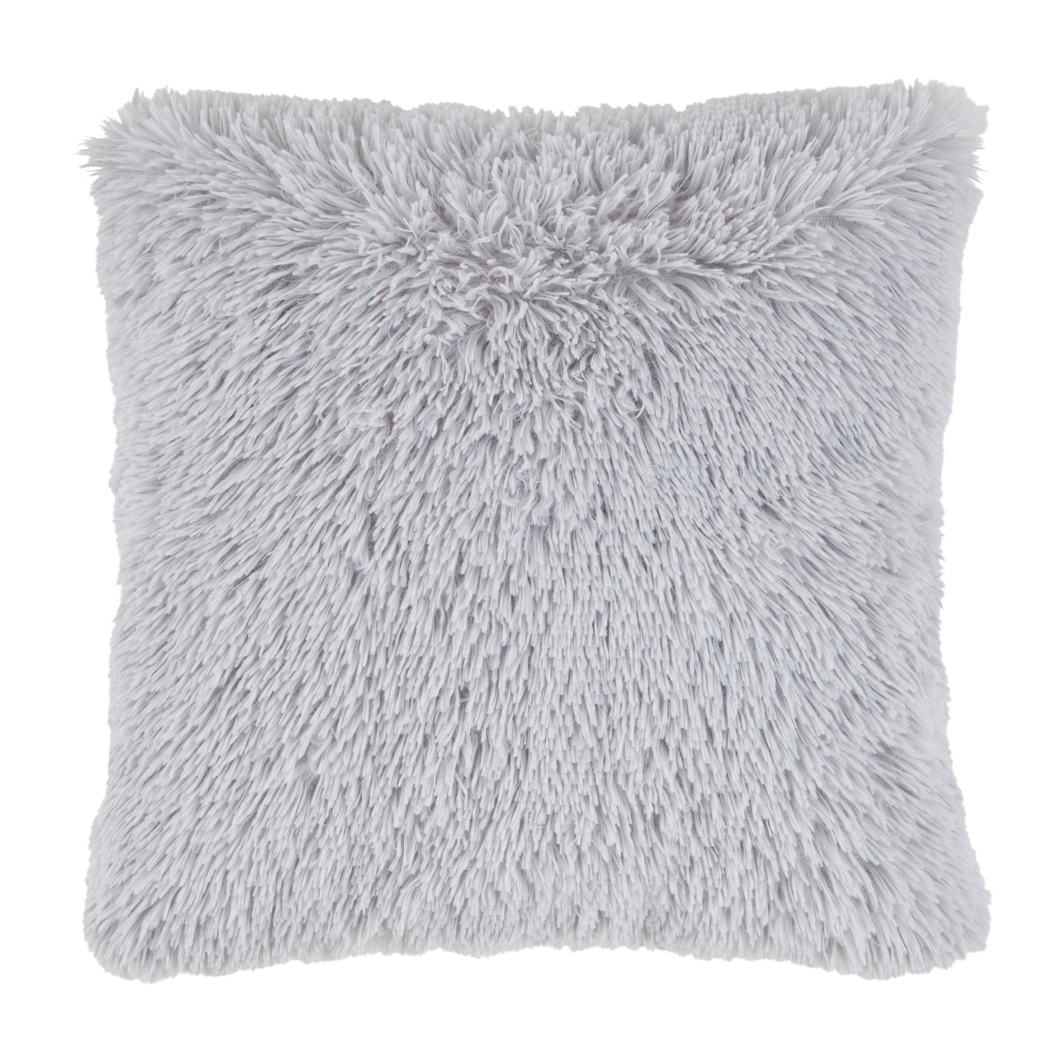 Okrasna Blazina Fluffy - srebrne barve, Romantika, tekstil (45/45cm) - Modern Living