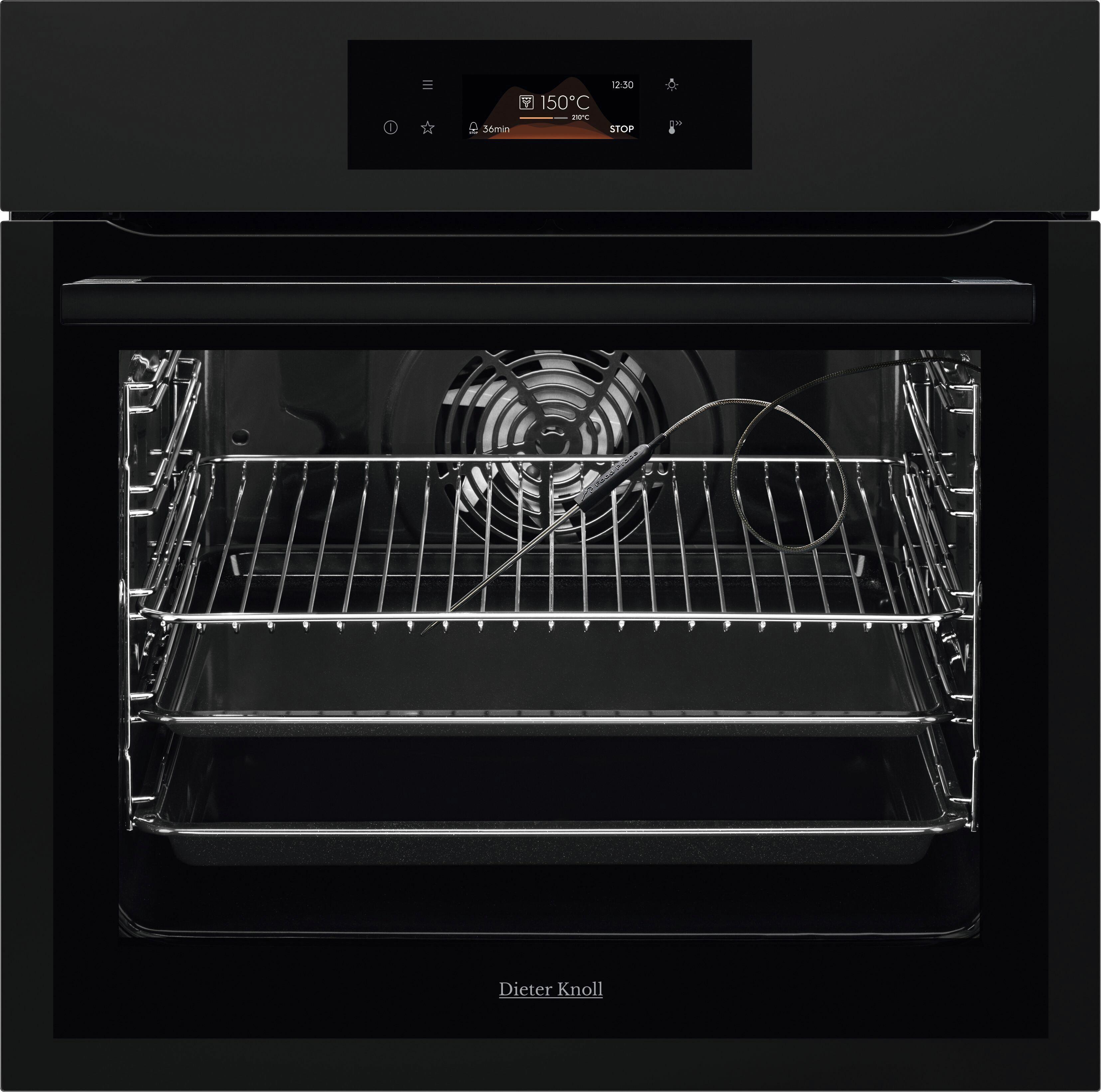 Einbaubackofen DKB39906MK Schwarz - Schwarz, Basics, Glas/Metall (59,4/59,4/56,8cm) - Dieter Knoll
