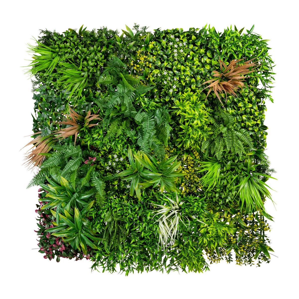 Umetna Rastlina Grasmatte - zelena/bela, Trendi, umetna masa (100/100/12cm) - Premium Living