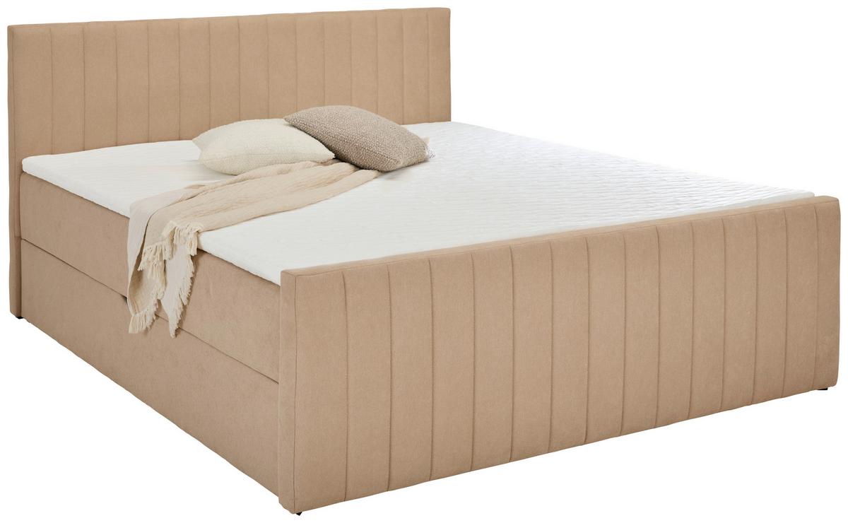 Box Ágy Sontje - bézs, Konventionell, textil (160/200cm) - Boxxx