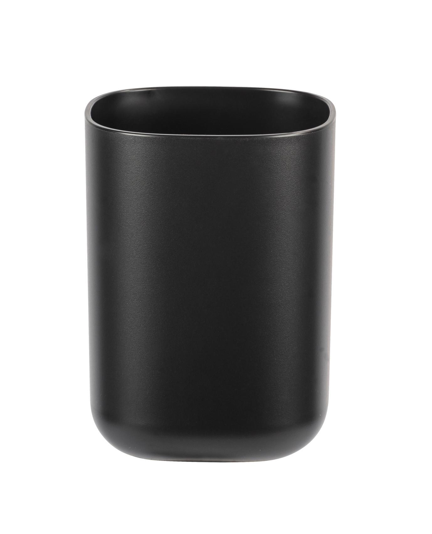 Kupaonska Čaša Davos - crna, Moderno, plastika (7,7/10,5/7,7cm) - Wenko
