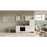 Kuhinjski Blok Valero, Bela - barve nerjavečega jekla/bela, Moderno, kovina/leseni material (220cm) - FlexWell