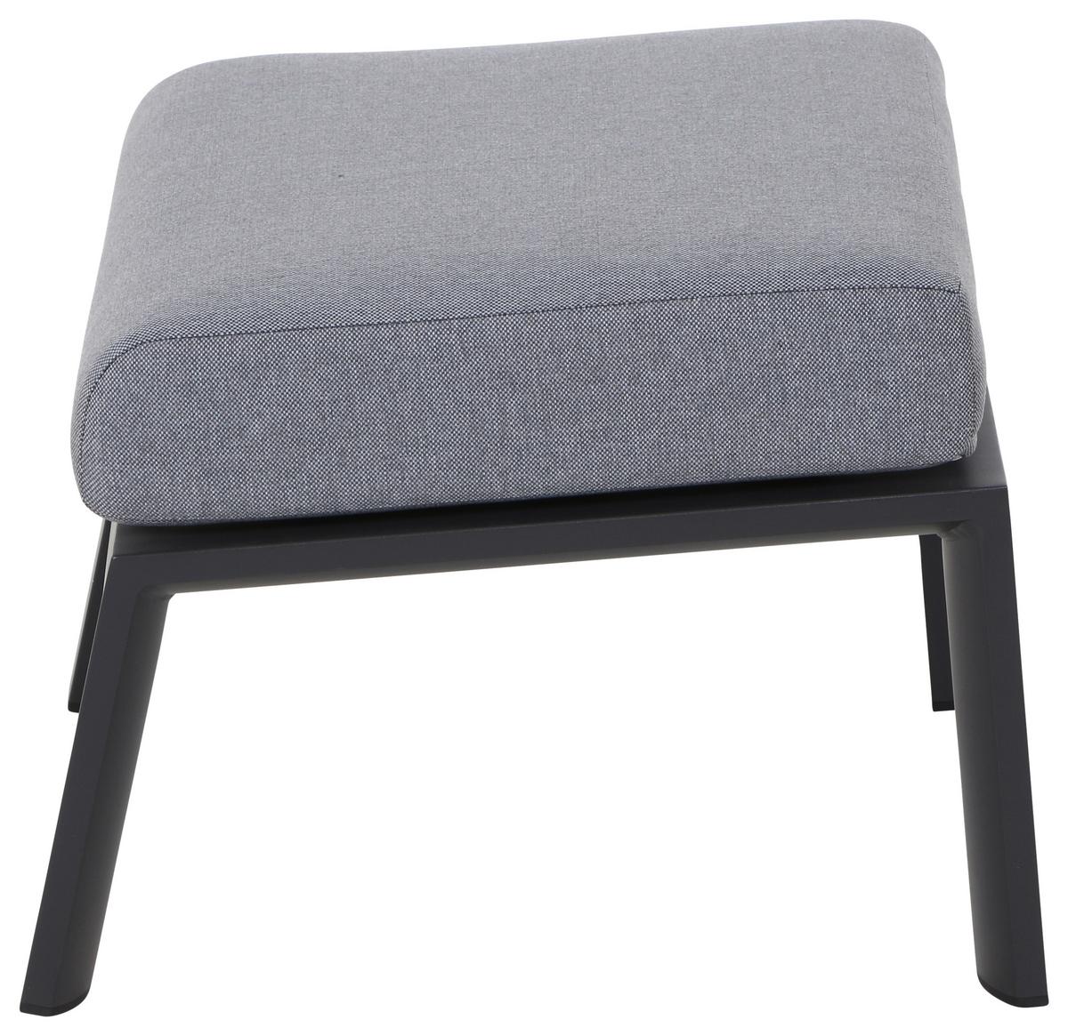 Loungehocker Valencia Anthrazit - Dunkelgrau/Anthrazit, Basics, Textil/Metall (60/43/59cm) - Siena Garden