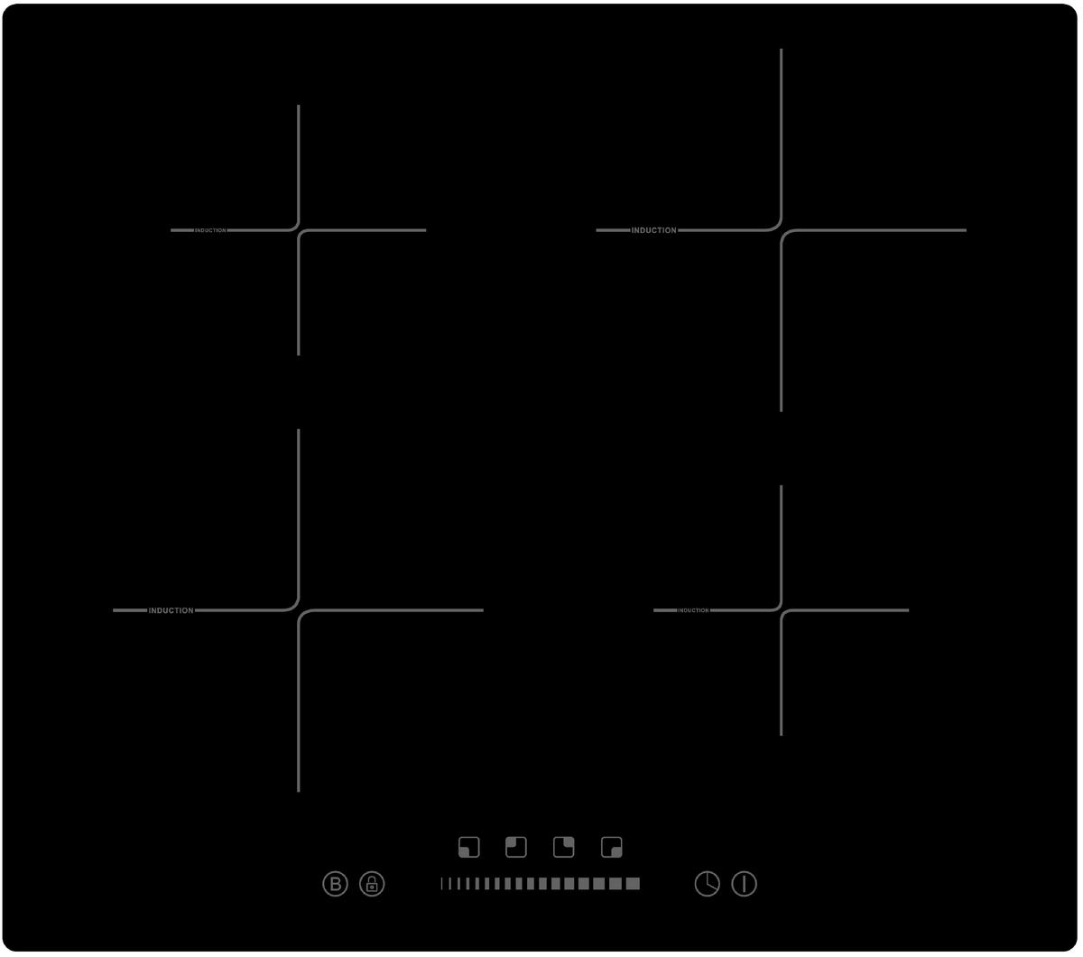 Küchenblock Liverpool m. Geräte Graphit/Eichefarben - Schieferfarben/Eiche Wotan, Basics, Holzwerkstoff/Metall (360cm) - Held
