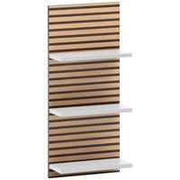 Kopalniški Regal Katta, Bela, Barva Hrasta - barve hrasta/bela, Moderno, leseni material (30,3/70,2/17,5cm) - Stylife