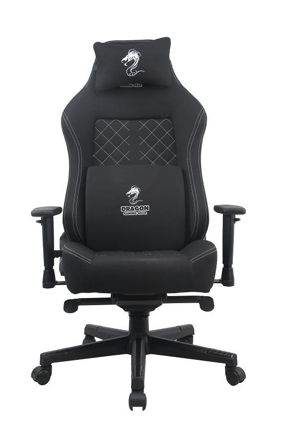 Gamingstuhl Dragon Schwarz/Weiß - Schwarz/Weiß, MODERN, Kunststoff/Textil (64/127-135/69cm) - Mömax
