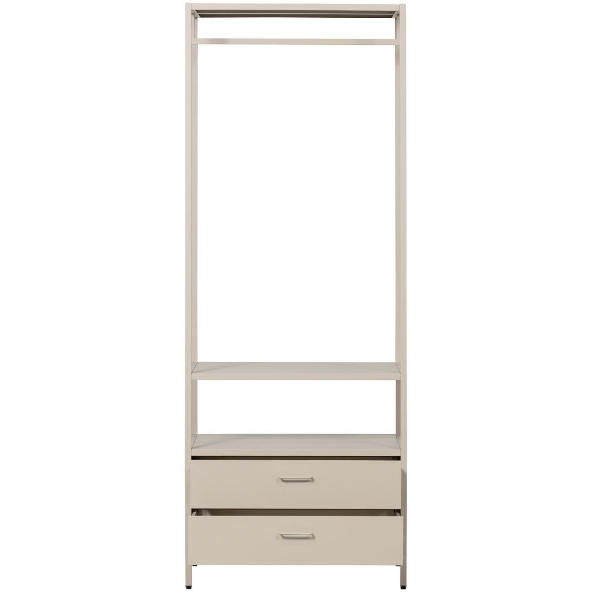 OFFENER KLEIDERSCHRANK Ferris Sandfarben B: 70cm - Sandfarben, Basics, Metall (70/185/54cm) - MID.YOU