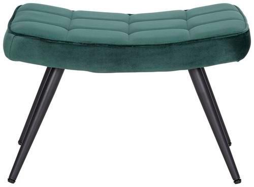 Hocker aus Samt in Grün - Schwarz/Grün, Modern, Textil/Metall (39/39/59cm) - Mömax