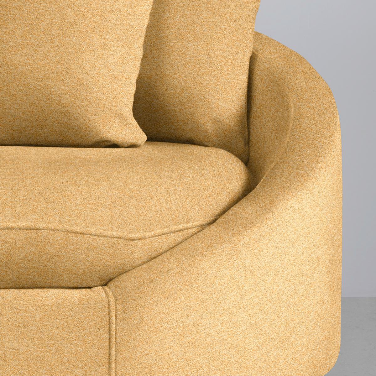 Ecksofa Axel Senfgelb - Senfgelb/Schwarz, MODERN, Textil/Metall (250/87/291cm) - Mömax