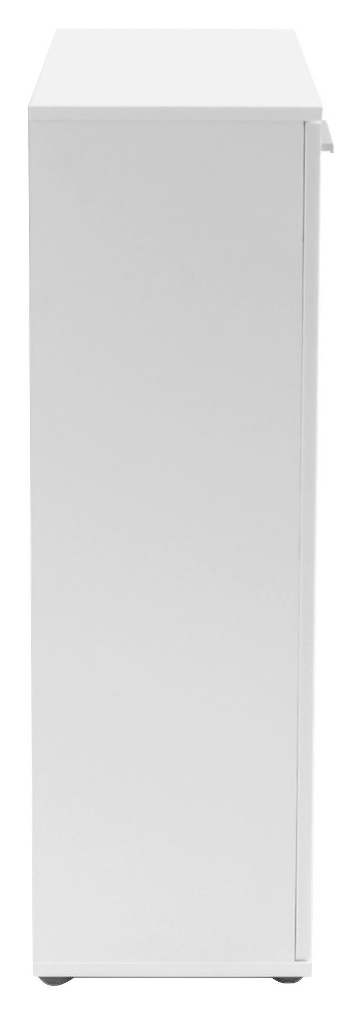 Kommode Jakob ca.60x102x30cm Schwarz,Weiß - Silberfarben/Schwarz, LIFESTYLE, Holzwerkstoff/Kunststoff (60/102/30cm) - MID.YOU