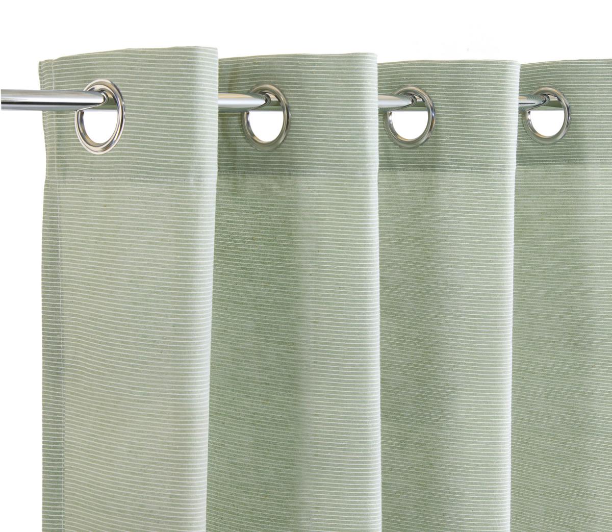 ZASŁONA NA PRZELOTKACH E-NEEDLESTRIPE - szałwiowy, Konventionell, tkanina (140/250cm) - Esprit