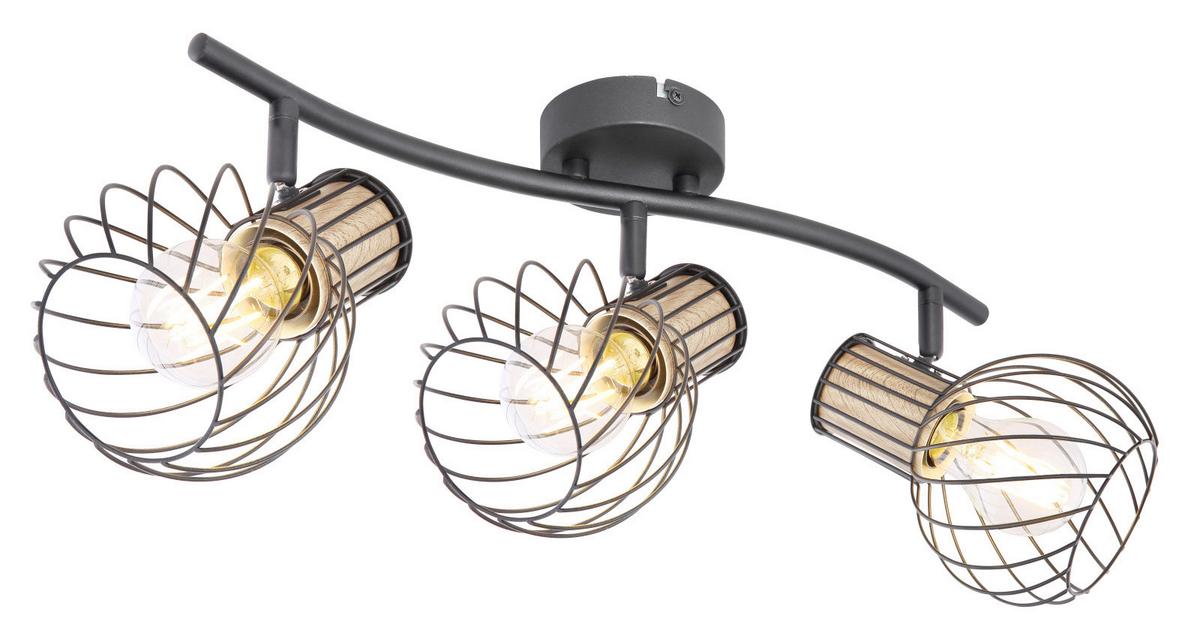 STRAHLER 54012-3DS - Schwarz/Braun, Konventionell, Holz/Metall (48/24/18.5cm) - Globo