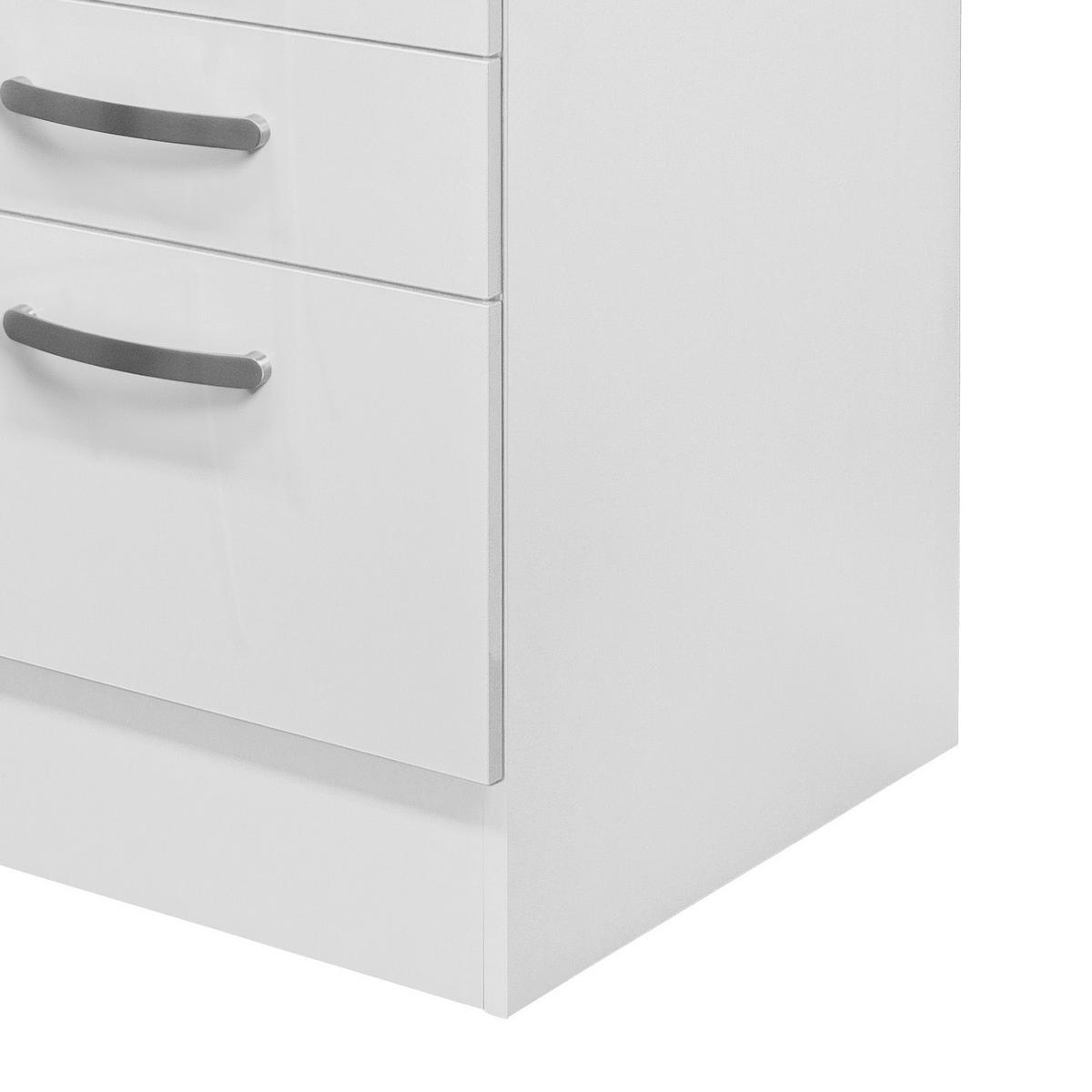 Kuhinjska Spodnja Omarica Alba, Bela, Š. 50 Cm - barve nerjavečega jekla/bela, Moderno, kovina/leseni material (50/86/60cm) - FlexWell