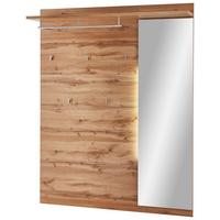 Garderobenpaneel in Eichefarben - Eichefarben/Eiche Wotan, Konventionell, Glas/Holzwerkstoff (126/163/30cm) - Mömax