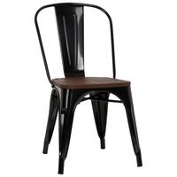 Stol Vantaggio Comfort W, Črna, Brest - črna/temno rjava, Basics, kovina/les (44/84/54cm) - MID.YOU