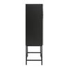 HÖG BYRÅ MARLENE - stålfärgad/svart, Design, metall/trämaterial (80/140/40cm) - Mömax