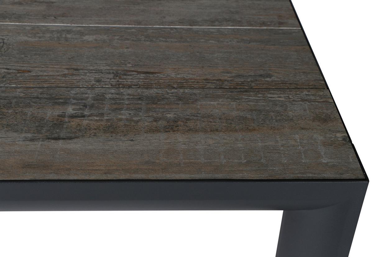 Loungegarnitur 7-tlg Velia, Metall/Textil/Keramik - Anthrazit/Schwarz, KONVENTIONELL, Keramik/Textil - Siena Garden