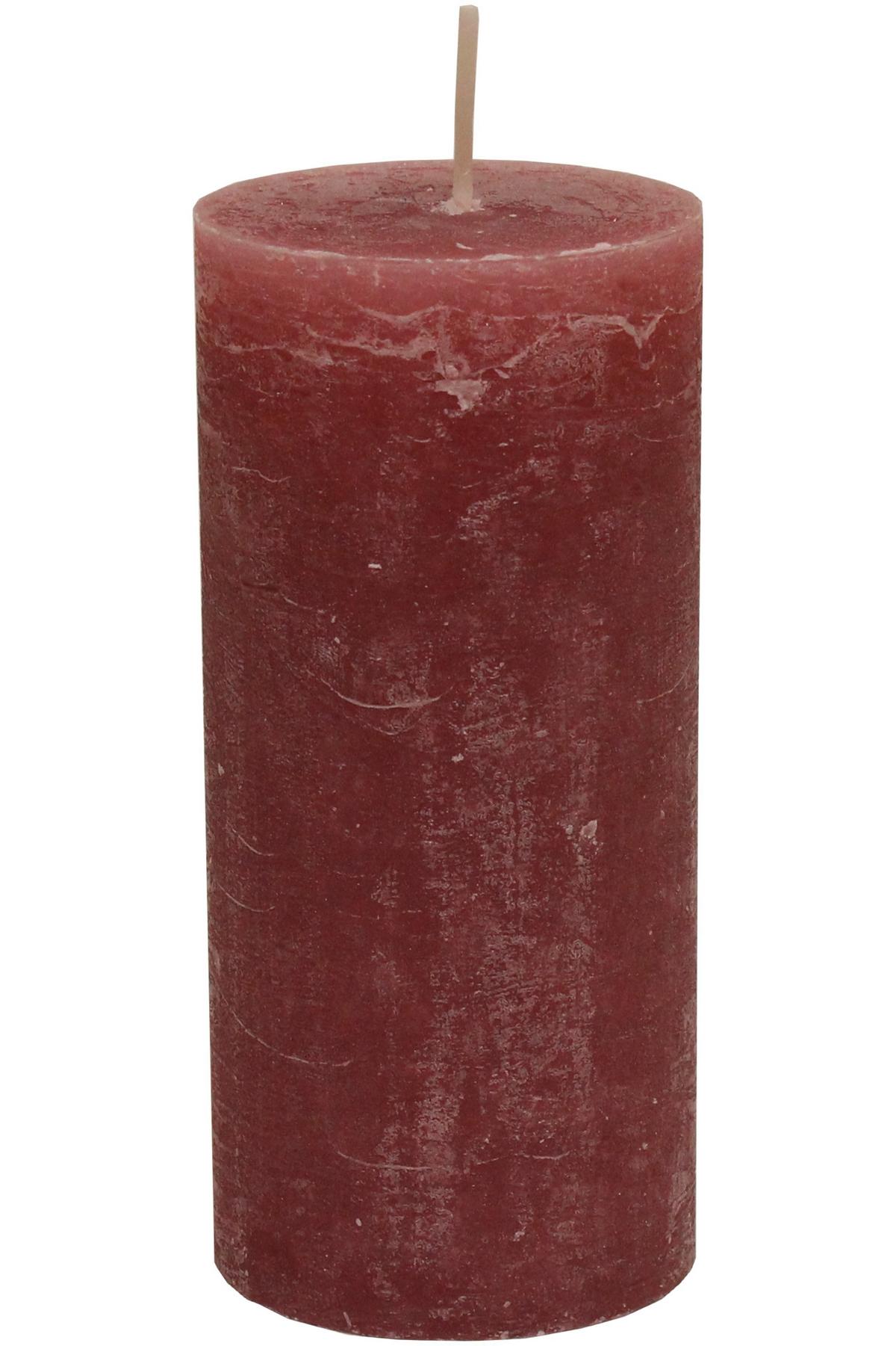 Stumpenkerze Lia in Rosa - Rosa, MODERN (6,8/15cm) - Premium Living