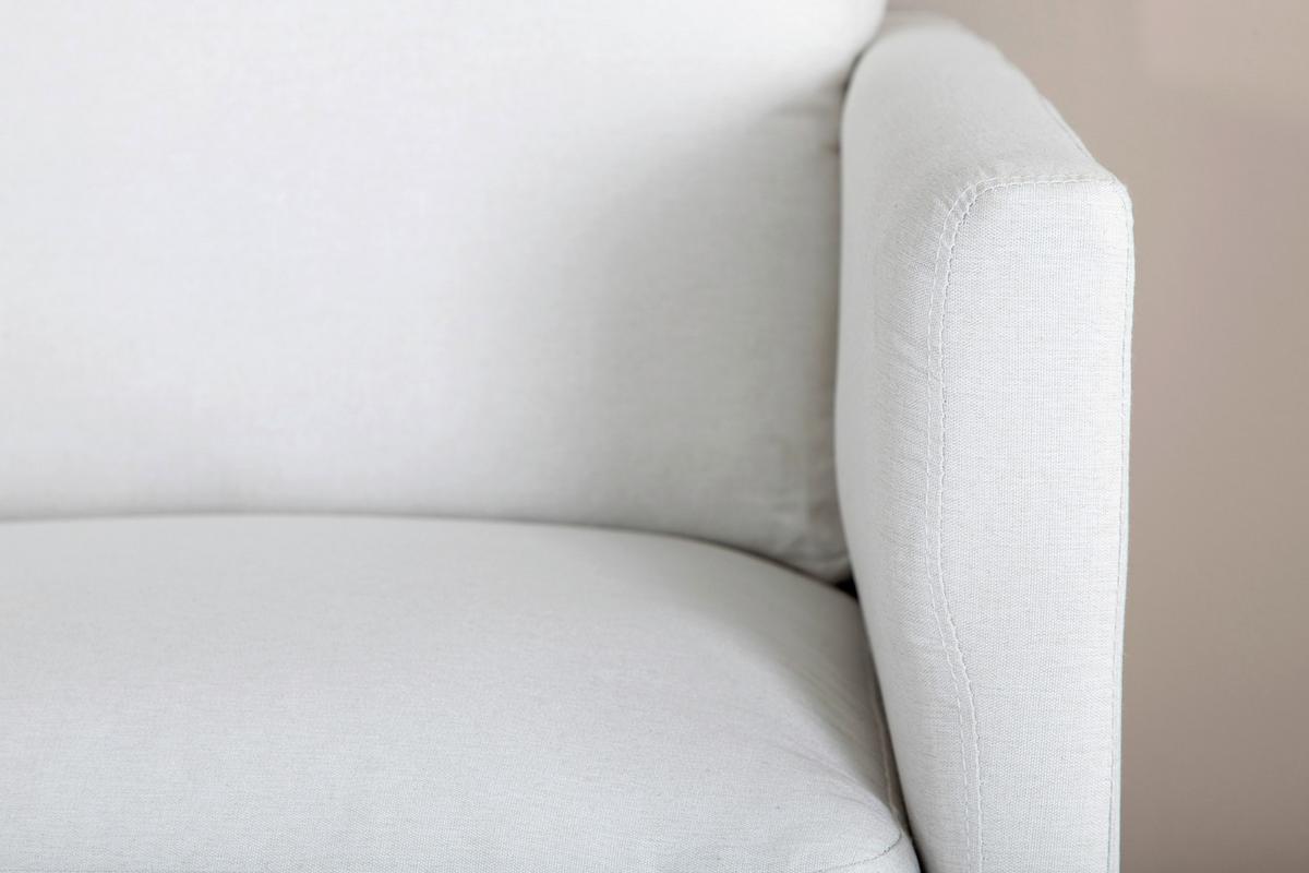 2-SITZER-SOFA ZOOM - Creme/Schwarz, Design, Textil/Metall (180/78/80cm) - Livetastic
