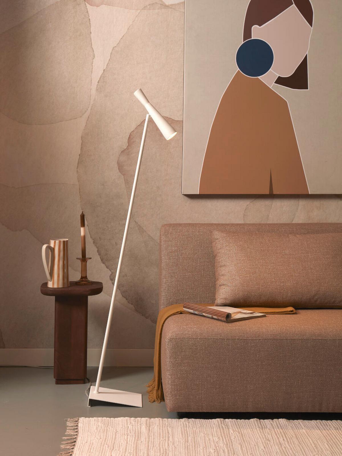 Állólámpa Bordeaux - fehér, Trend, fém (22/25/145.5cm) - It's about Romi