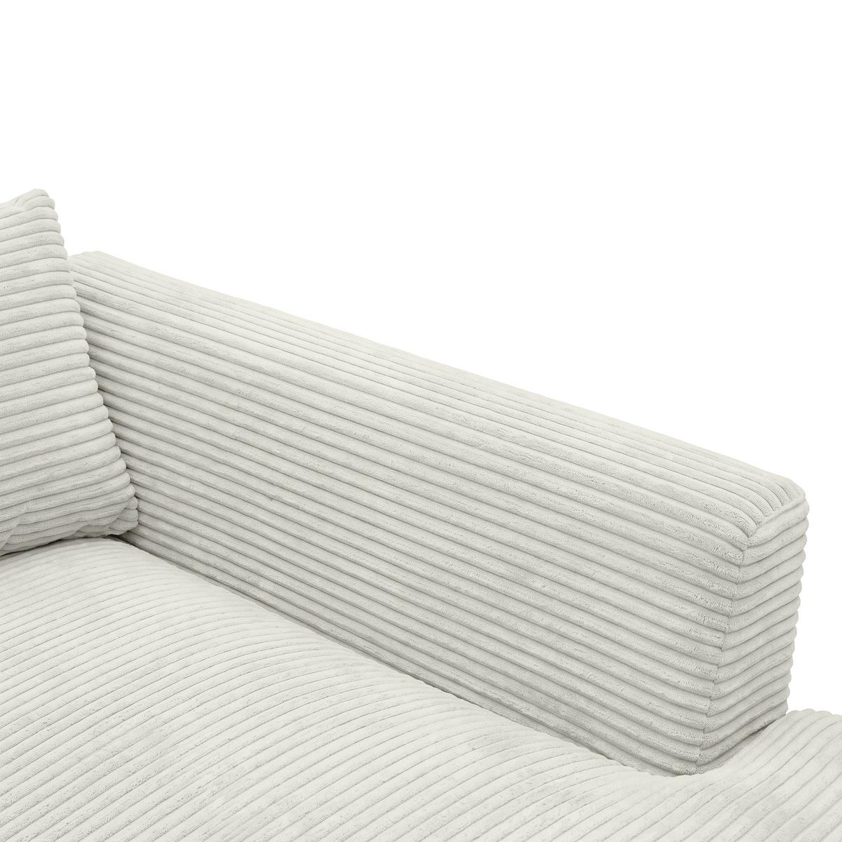 Ecksofa Pedro Beige - Beige/Schwarz, MODERN, Kunststoff/Textil (300/190cm) - Mömax