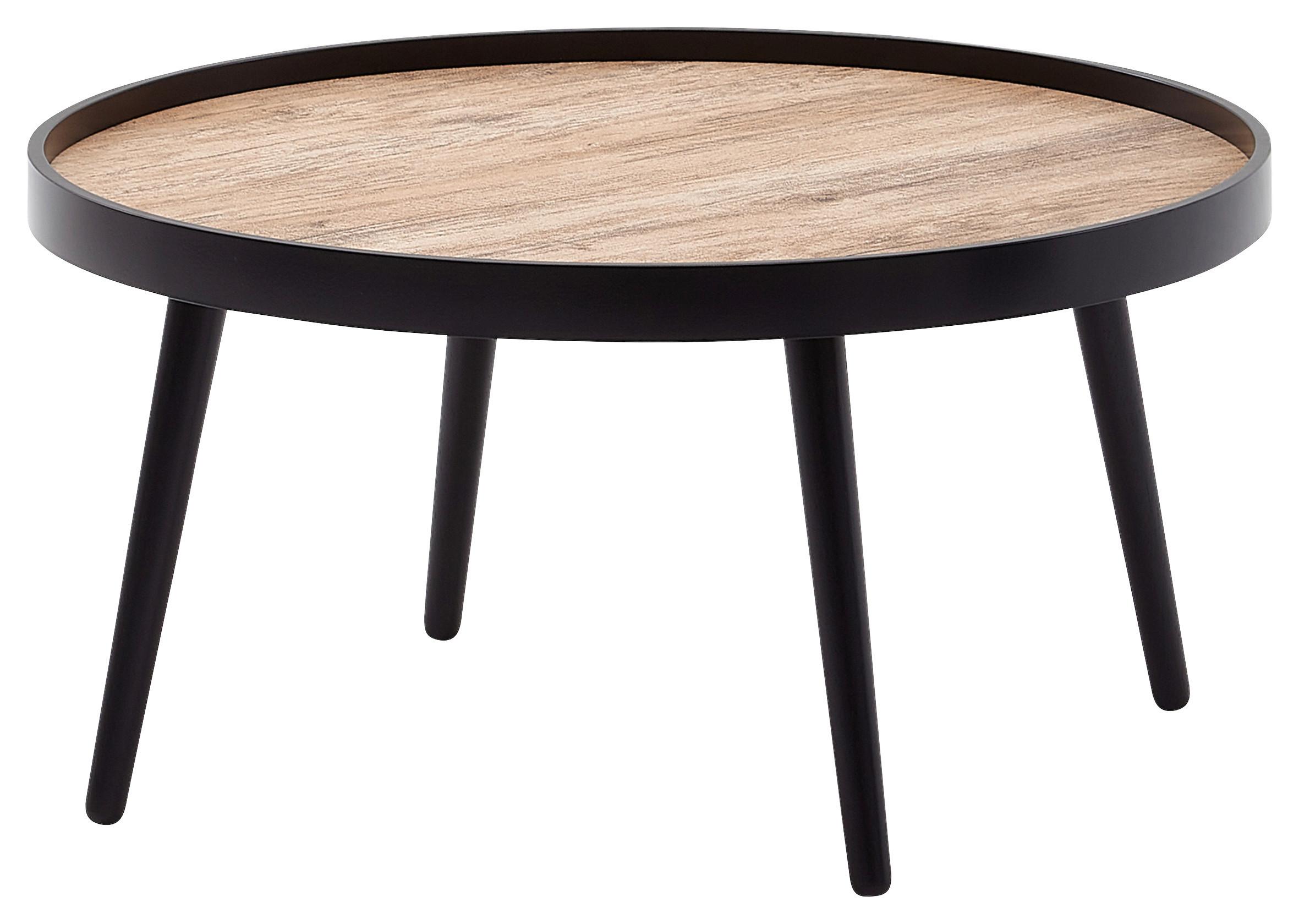 Klubska Miza Wohnling - črna, Moderno, leseni material/les (76/76/40cm) - MID.YOU