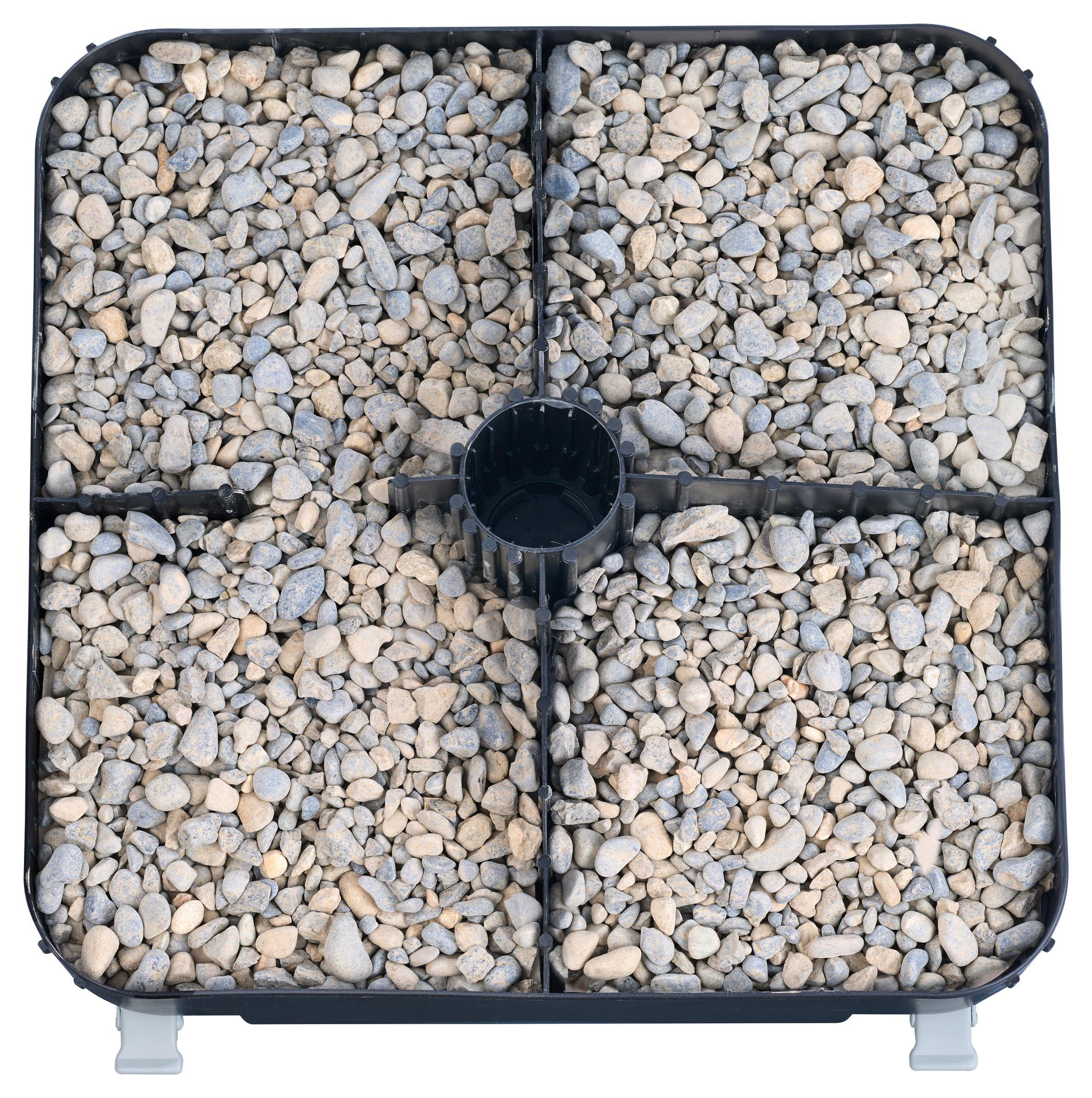 Sonnenschirmständer Rollensockel Grau - Grau, Basics, Kunststoff (58,5/58,5/16,5cm) - Suncomfort by Glatz