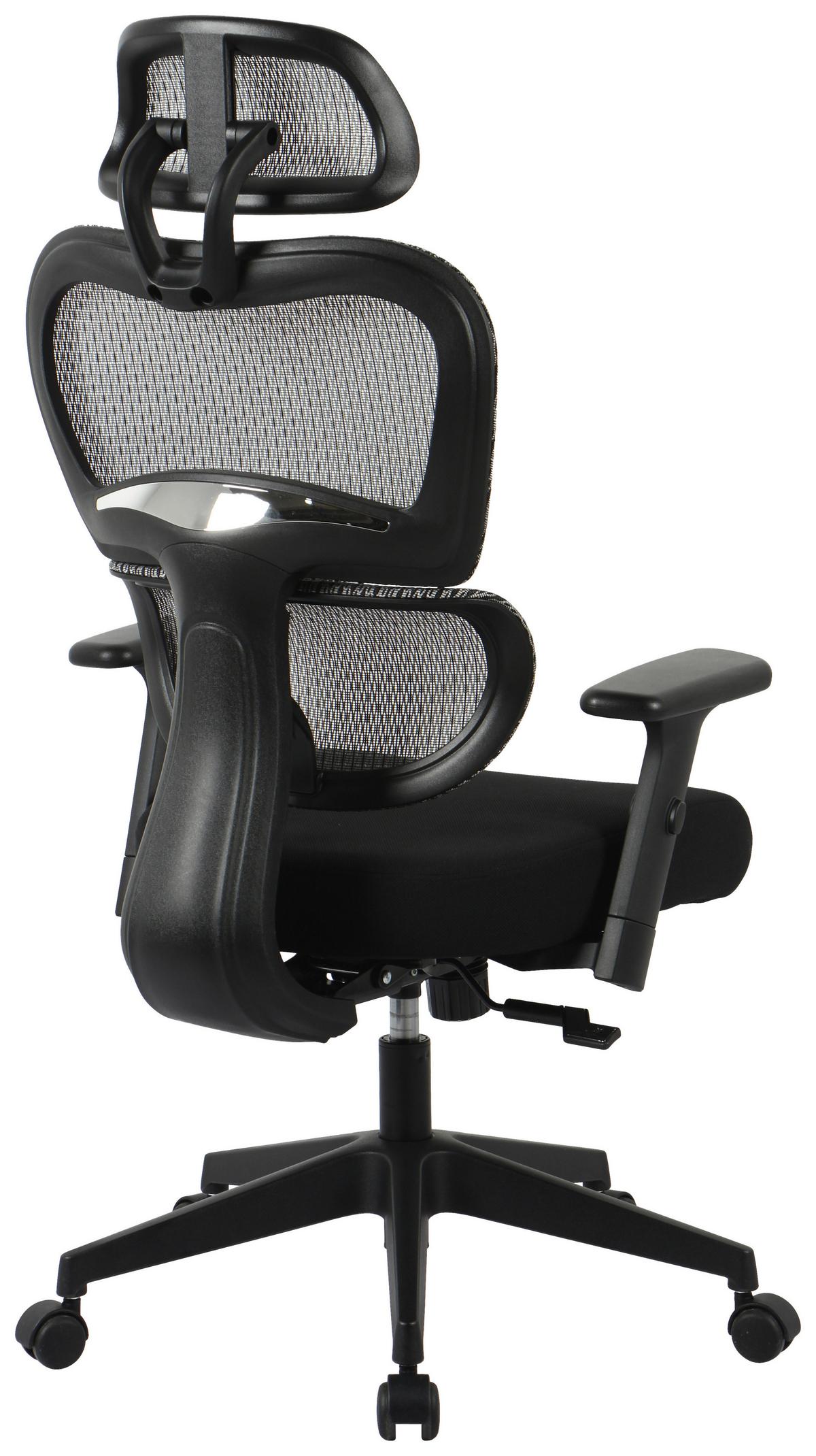 Norris Uredska Stolica - siva/crna, Moderno, metal/tekstil (67/113-123/67cm) - Premium Living