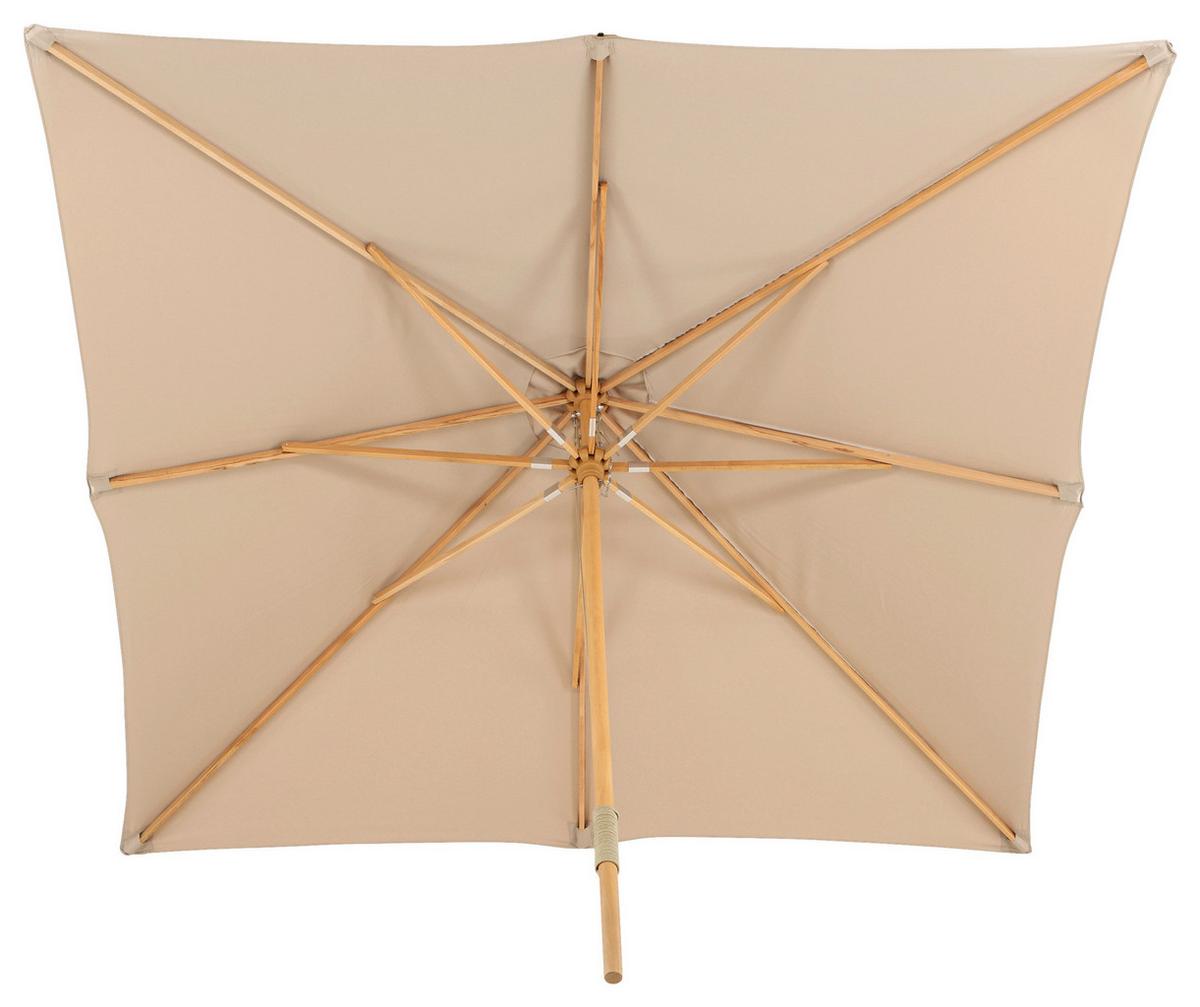 Sonnenschirm Naxos Hellbraun B: ca. 300 cm - Hellbraun, KONVENTIONELL (300/262/300cm) - Gardenson