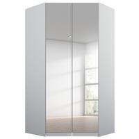 Ugaoni Ormar Za Odeću Alabama - boja aluminijuma/svetlosiva, Moderno, pločasti materijal (117/229/117cm) - Modern Living