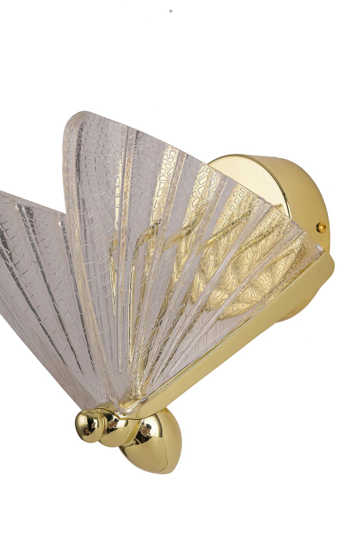 Wandleuchte Lp-1715/1w_mariposa - Goldfarben, Konventionell, Kunststoff (22/18/24cm)