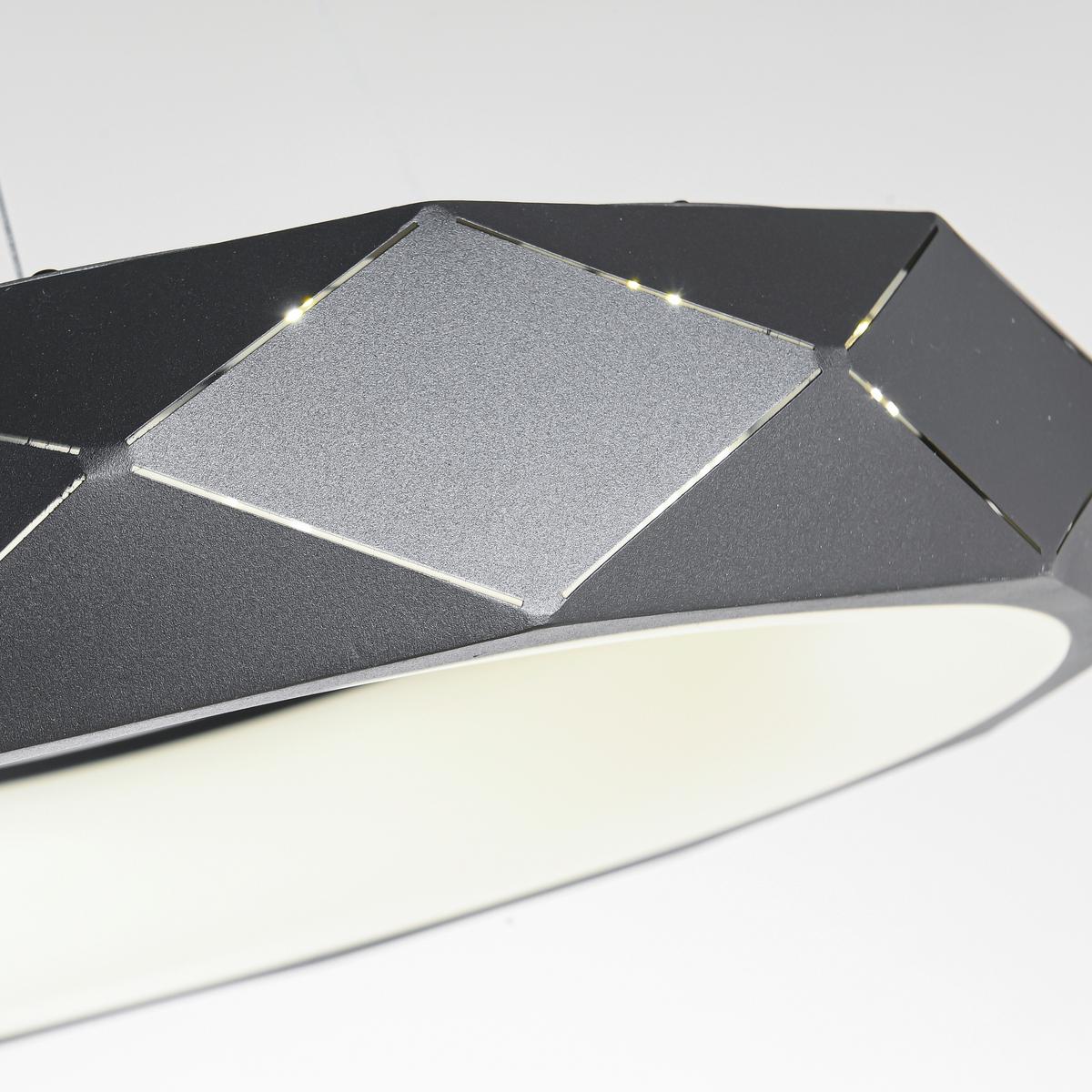 Hängeleuchte Lp-8069/1p Led Bk_reus - Schwarz, Design, Metall (60/100cm)
