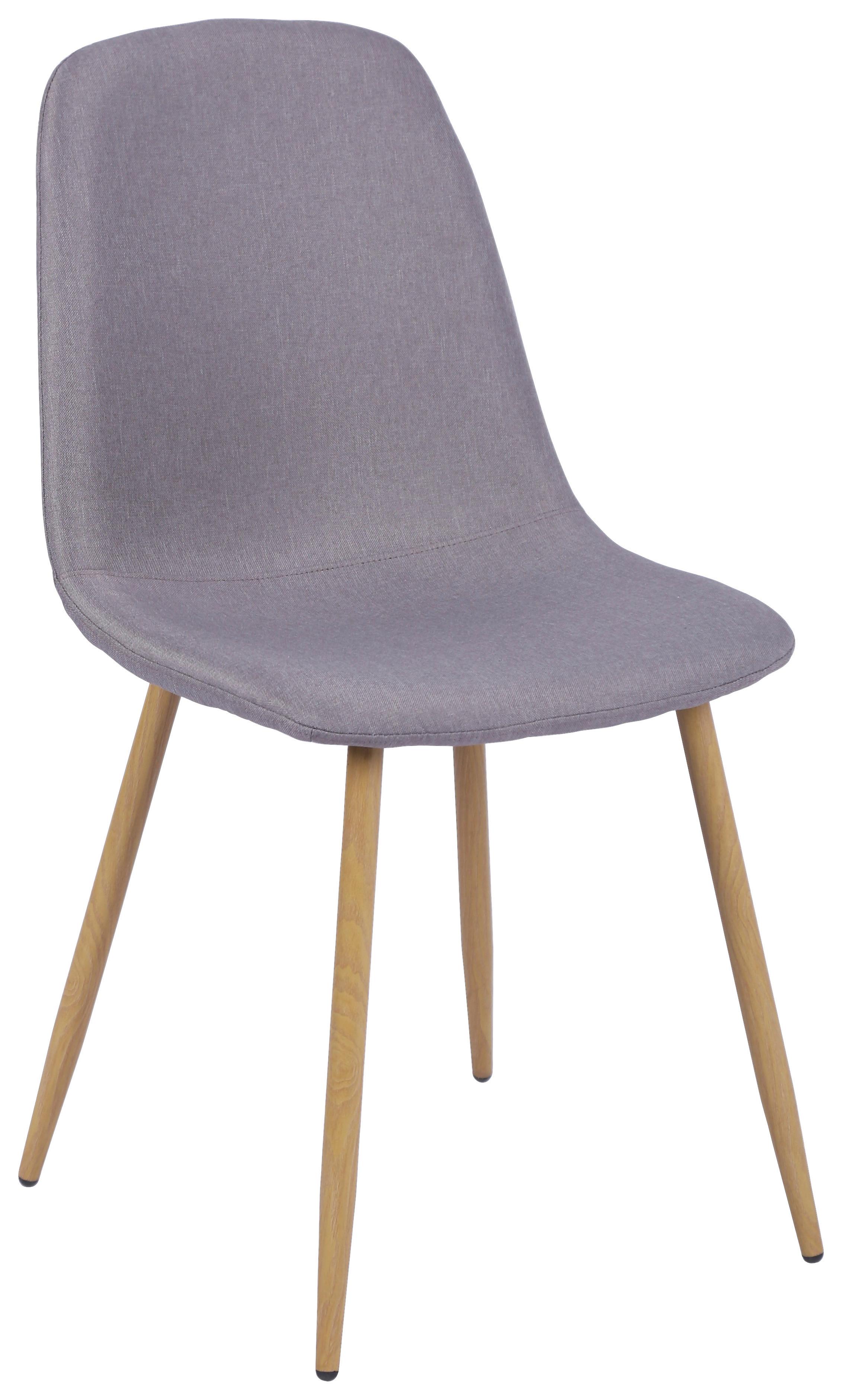 Stol Mona, Siva - siva/barve hrasta, Moderno, kovina/tekstil (44/87/56cm)